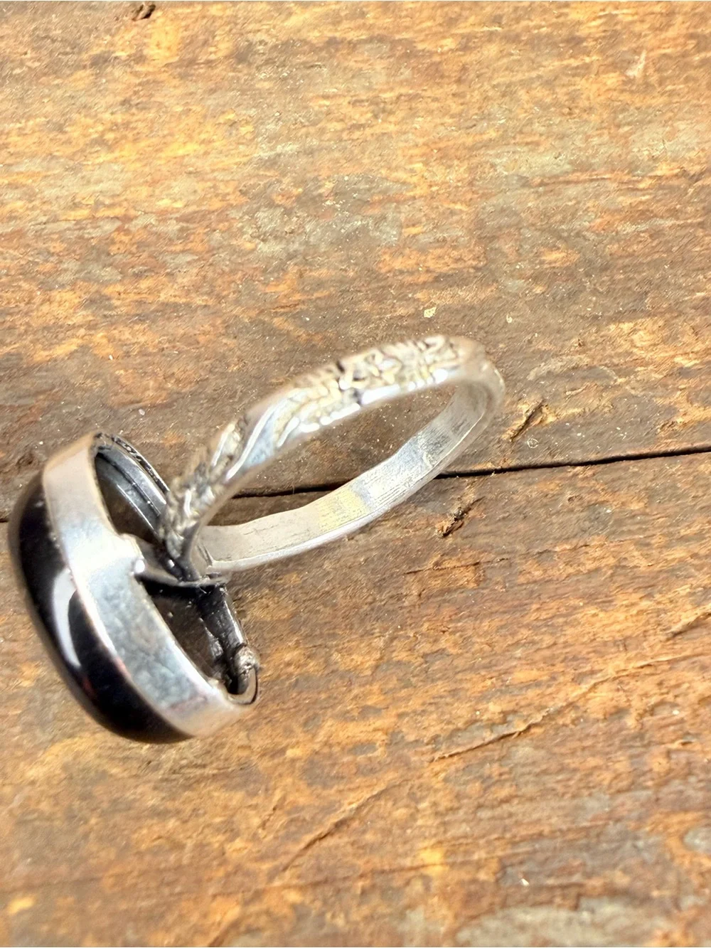 Black Onyx Oval Ring - 925 Sterling Silver